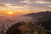 Picture taken with drone of the Perdido Peak at dawn - Tijuca National park - Rio de Janeiro city - Rio de Janeiro state (RJ) - Brazil