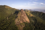 Picture taken with drone of the Perdido Peak at dawn - Tijuca National park - Rio de Janeiro city - Rio de Janeiro state (RJ) - Brazil