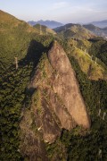 Picture taken with drone of the Perdido Peak at dawn - Tijuca National park - Rio de Janeiro city - Rio de Janeiro state (RJ) - Brazil