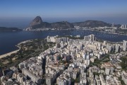 Picture taken with drone of the Largo do Machado Square with the Sugarloaf in the background - Rio de Janeiro city - Rio de Janeiro state (RJ) - Brazil