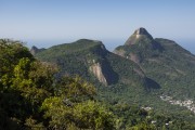Pedra Bonita and Rock of Gavea seen from Castelos da Taquara Peak - Rio de Janeiro city - Rio de Janeiro state (RJ) - Brazil