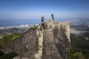 Climber at Castelos da Taquara Peak - Tijuca National Park - Rio de Janeiro city - Rio de Janeiro state (RJ) - Brazil