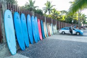 Surfboards and Military Police car - Arpoador - Rio de Janeiro city - Rio de Janeiro state (RJ) - Brazil