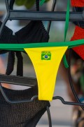 Bikini with the colors and design of the Brazilian Flag for sale - Arpoador Beach - Rio de Janeiro city - Rio de Janeiro state (RJ) - Brazil