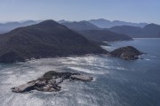 Aerial view of Rasa Island of Guaratiba and part of Pedra Branca State Park - Rio de Janeiro city - Rio de Janeiro state (RJ) - Brazil