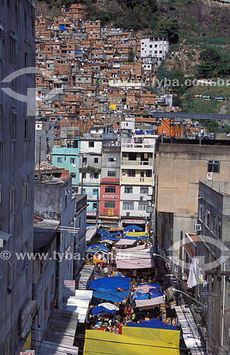  Feira livre no interior da Favela da Rocinha - Rio de Janeiro - RJ - Brasil  - Rio de Janeiro - Rio de Janeiro - Brasil