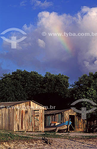  Casas de madeira - Vila de Superagüi - Paraná - Brasil / Data: 12/1997 