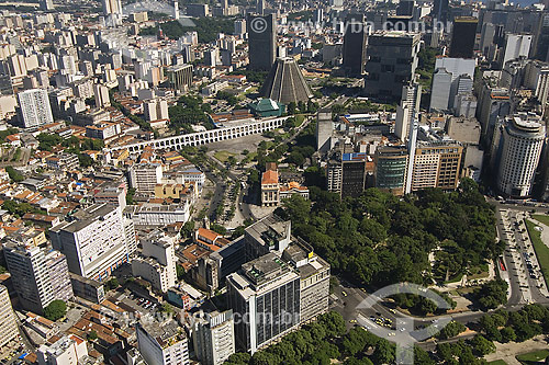  Parque do Passeio com centro ao fundo - Rio de Janeiro - RJ - Brasil  - Rio de Janeiro - Rio de Janeiro - Brasil