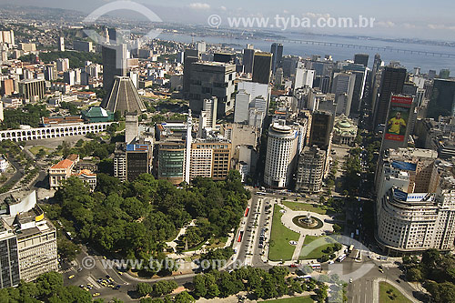  Parque do Passeio, Praça Mahatma Gandhi, Cinelândia e centro da cidade ao fundo - Rio de Janeiro - RJ - Brasil  - Rio de Janeiro - Rio de Janeiro - Brasil