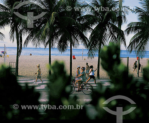  Ciclovia na Praia de Copacabana - Rio de Janeiro - RJ  - Rio de Janeiro - Rio de Janeiro - Brasil