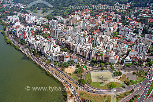  Vista aérea de parte da Lagoa Rodrigo de Freitas - Rio de Janeiro - RJ - Brasil - Setembro de 2007  - Rio de Janeiro - Rio de Janeiro - Brasil
