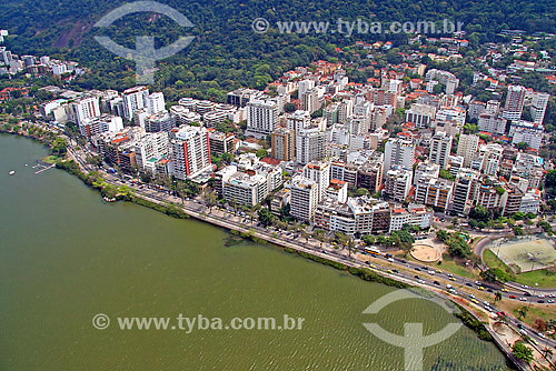  Vista aérea de parte da Lagoa Rodrigo de Freitas - Rio de Janeiro - RJ - Brasil - Setembro de 2007  - Rio de Janeiro - Rio de Janeiro - Brasil