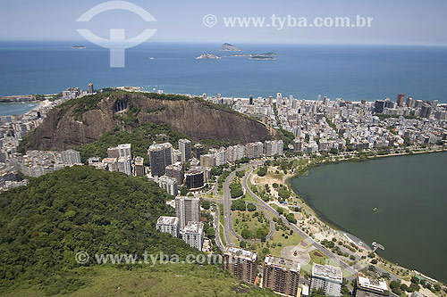  Vista de parte da Lagoa Rodrigo de Freitas com Ipanema ao fundo - Rio de Janeiro - RJ - Brasil  - Rio de Janeiro - Rio de Janeiro - Brasil