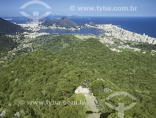  Vista aérea da Vista Chinesa com Lagoa Rodrigo de Freitas ao fundo - Rio de Janeiro - RJ - Brasil - 2006  - Rio de Janeiro - Rio de Janeiro - Brasil