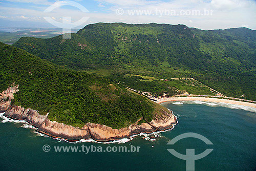  Vista aérea de trecho da Mata Atlântica petto da Praia de Grumari - Rio de Janeiro - RJ - Brasil - Janeiro de 2008  - Rio de Janeiro - Rio de Janeiro - Brasil