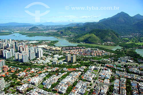  Vista aérea da Barra da Tijuca mostrando prédios e casas - Barra da Tijuca - Rio de Janeiro - RJ - Brasil - Novembro de 2006  - Rio de Janeiro - Rio de Janeiro - Brasil