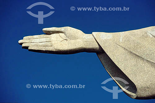  Mão da estátua do Cristo Redentor - Rio de Janeiro - RJ - Brasil  - Rio de Janeiro - Rio de Janeiro - Brasil