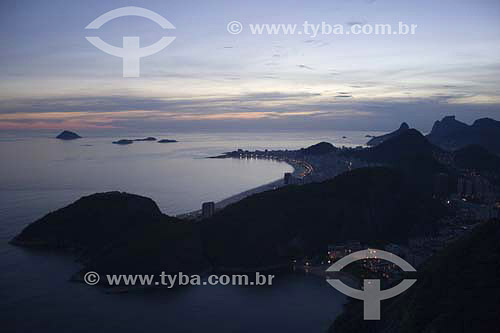  Vista noturna da cidade do rio de janeiro - copacabana - Rio de Janeiro - RJ - Brasil  - Rio de Janeiro - Rio de Janeiro - Brasil