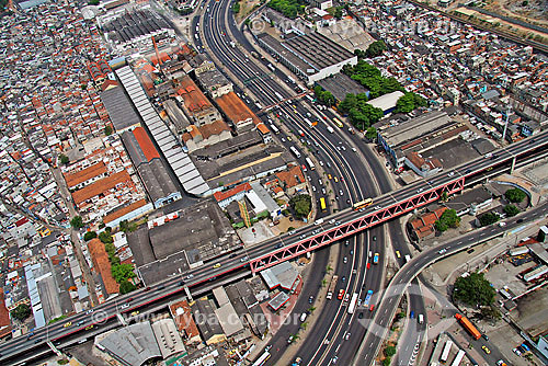  Vista aérea da Avenida Brasil e da Linha Vermelha - Rodovias - Rio de Janeiro - RJ - Brasil - Setembro de 2007  - Rio de Janeiro - Rio de Janeiro - Brasil