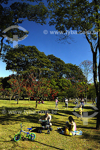  Crianças brincando no Parque do Ibirapuera - São Paulo - SP - Brasil  - São Paulo - São Paulo - Brasil