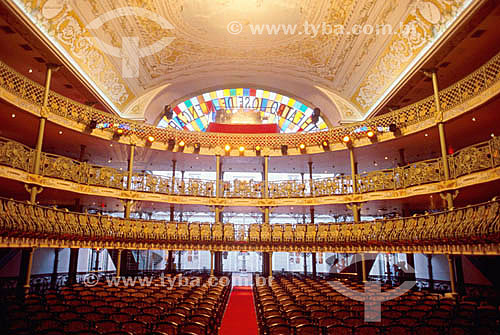  Interior doTeatro José de Alencar  - Fortaleza - CE - Brasil

  O teatro, de autoria do engenheiro militar Bernardo José de Melo, foi construído entre os anos 1908 e 1910 e é Patrimônio Histórico Nacional desde 10-08-1964.  - Fortaleza - Ceará - Brasil