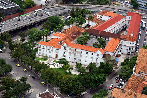  Vista aérea do Museu Histórico Nacional com subida da Avenida Perimetral ao fundo - Rio de Janeiro - RJ - Brasil  - Rio de Janeiro - Rio de Janeiro - Brasil