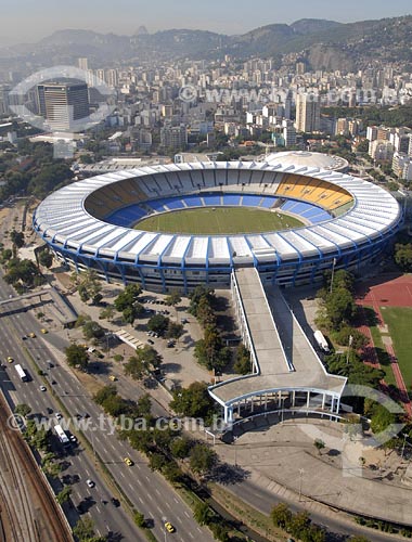  Assunto: Vista aérea do estádio do Maracanã
Local: Rio de Janeiro - RJ
Data: 06/05/2006 