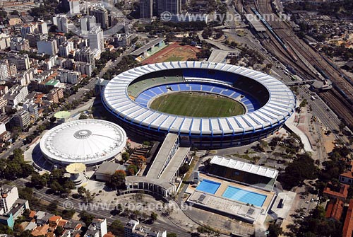  Assunto: Vista aérea do estádio do Maracanã
Local: Rio de Janeiro - RJ
Data: 05/08/2006 