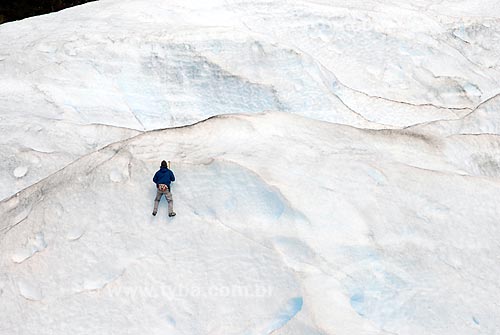  Assunto: Rappel sobre o Glaciar perito Moreno - Parque Nacional Los Glaciares -  Glaciar perito Moreno - Turistas / Local: patagônia - Argentina / Data: 02/2008 