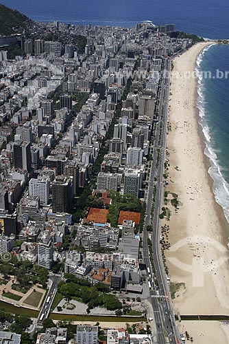  Assunto: Vista aérea da Praia de Ipanema com Praia do Arpoador / Local: Rio de Janeiro (RJ) / Data: 16 de Outubro de 2003 