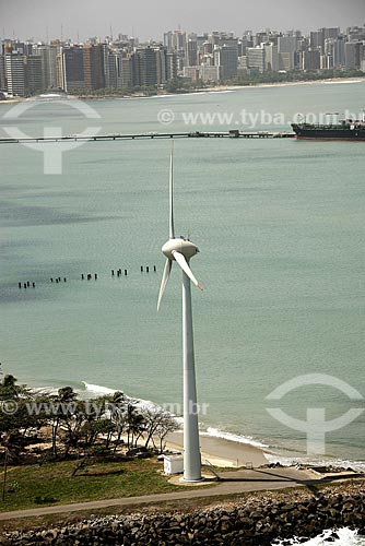  Assunto: Vista aérea de geradores de energia eólica / Local: Fortaleza - Ceará (CE) - Brasil / Data: Janeiro de 2009 