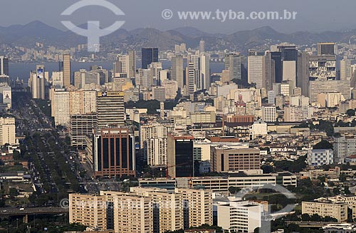  Assunto: Vista aérea do Centro do Rio / 
Local: Rio de Janeiro - RJ - Brasil / 
Data: Novembro de 2008 