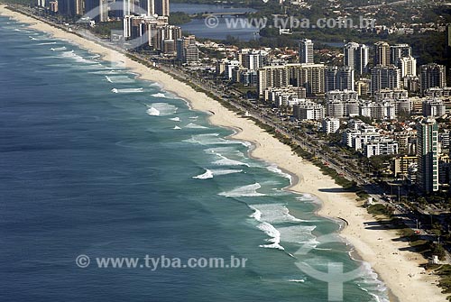  Assunto: Vista aérea da Praia da Barra da Tijuca / Local: Rio de Janeiro - RJ - Brasil / Data: 06/2008 