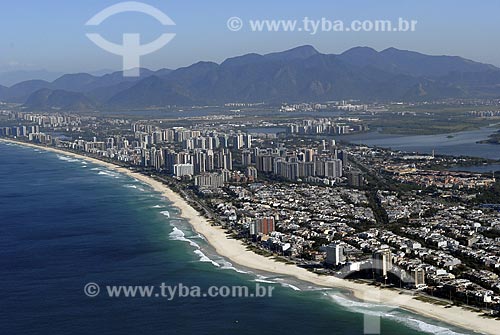  Assunto: Vista aérea da Praia da Barra da Tijuca / Local: Rio de Janeiro - RJ - Brasil / Data: 06/2008 