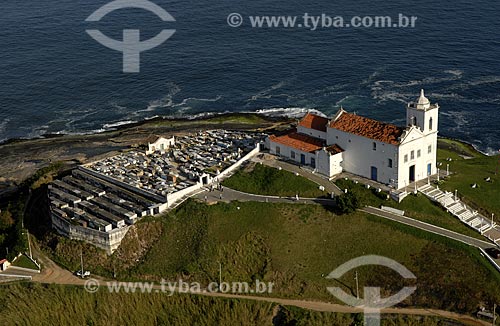  Assunto: Vista aérea da Igreja de Nossa Senhora de Nazaré / Local: Saquarema - RJ - Brasil / Data: 06/2008 