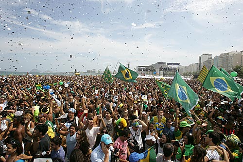  Comemoração pela vitória do Rio de Janeiro como sede dos jogos Olímpicos de 2016  - Rio de Janeiro - Rio de Janeiro - Brasil