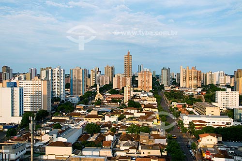  Assunto: Vista de cima do centro da cidade de Campo Grande / Local: Campo Grande - Mato Grosso do Sul (MS) / Data: Outubro de 2008 