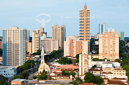  Assunto: Vista de cima do centro da cidade de Campo Grande / Local: Campo Grande - Mato Grosso do Sul (MS) / Data: Outubro de 2008 