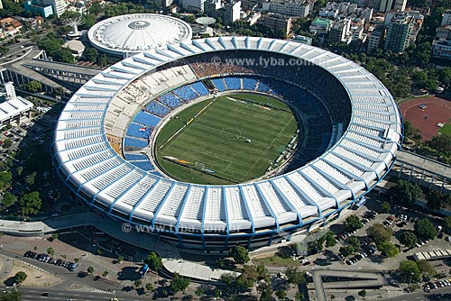  Assunto: Vista aérea do Maracanã em dia de jogo - Vasco x Bahia / Local: Maracanã - Rio de Janeiro - RJ - Brasil / Data: Outubro de 2009 