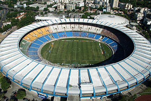  Assunto: Vista aérea do Maracanã em dia de jogo - Vasco x Bahia / Local: Maracanã - Rio de Janeiro - RJ - Brasil / Data: Outubro de 2009 