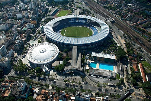  Assunto: Vista aérea do Maracanã em dia de jogo - Vasco x Bahia / Local: Maracanã - Rio de Janeiro - RJ - Brasil / Data: Outubro de 2009 