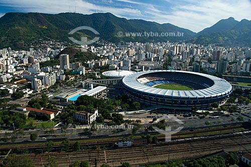  Assunto: Vista aérea do Maracanã em dia de jogo - Vasco x Bahia / Local: Maracanã - Rio de Janeiro - RJ - Brasil / Data: Outubro de 2009 