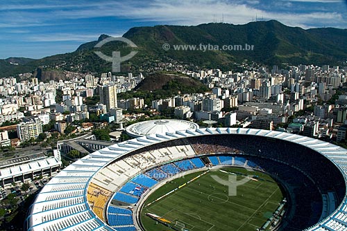  Assunto: Vista aérea do Maracanã em dia de jogo - Vasco x Bahia / Local: Maracanã - Rio de Janeiro - RJ - Brasil / Data: Outubro de 2009 