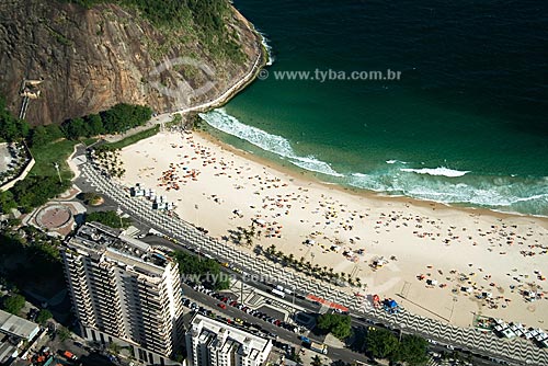  Assunto: Vista aérea da praia do Leme / Local: Rio de Janeiro - RJ - Brasil / Data: Outubro de 2009 