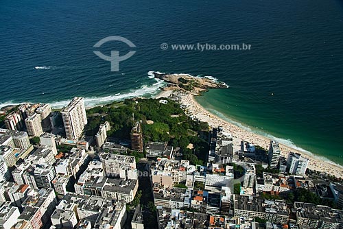  Assunto: Vista aérea da pedra do Arpoador / Local: Rio de Janeiro - RJ - Brasil / Data: Outubro de 2009 