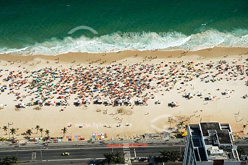  Assunto: Vista aérea da praia de Ipanema / Local: Rio de Janeiro - RJ - Brasil / Data: Outubro de 2009 
