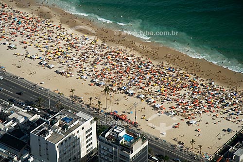  Assunto: Vista aérea da praia de Ipanema / Local: Rio de Janeiro - RJ - Brasil / Data: Outubro de 2009 