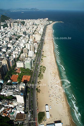  Assunto: Vista aérea da praia de Ipanema / Local: Rio de Janeiro - RJ - Brasil / Data: Outubro de 2009 