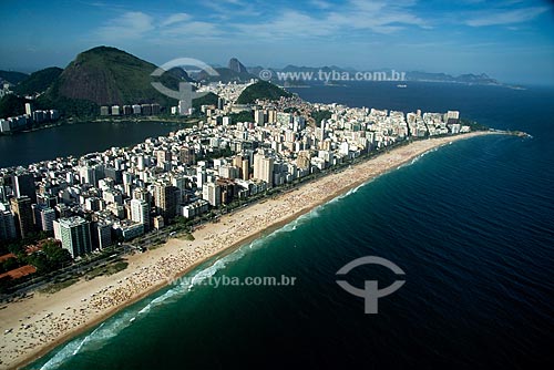  Assunto: Vista aérea da praia de Ipanema / Local: Rio de Janeiro - RJ - Brasil / Data: Outubro de 2009 