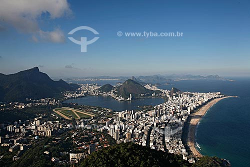  Vista da Zona Sul do Rio de Janeiro de cima do Morro Dois Irmãos  - Rio de Janeiro - Rio de Janeiro - Brasil